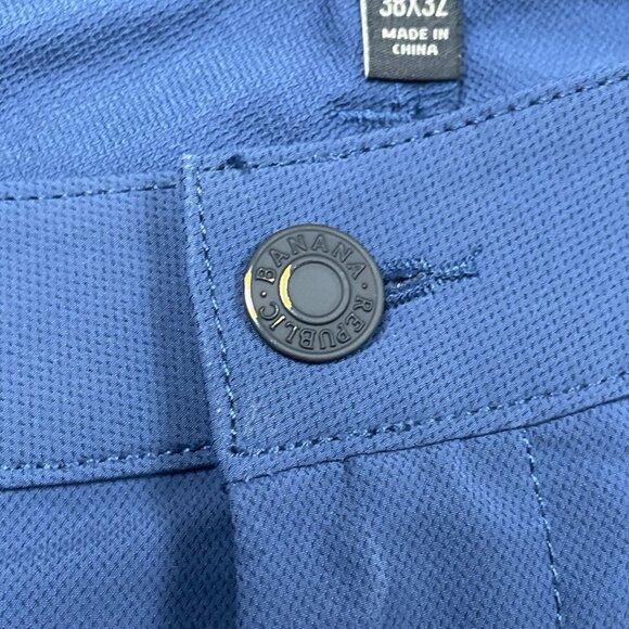 Banana Republic Mens Classic-Fit Navy Pants 38x32 Stretch Polyester a1603 - Picture 3 of 6